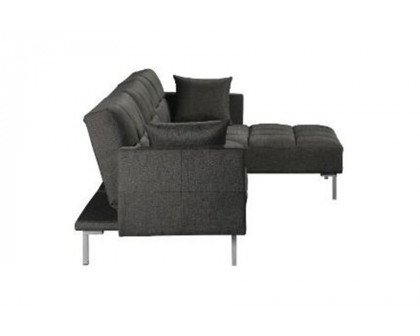 ACME - Duzzy Sectional Sofa in Dark Gray