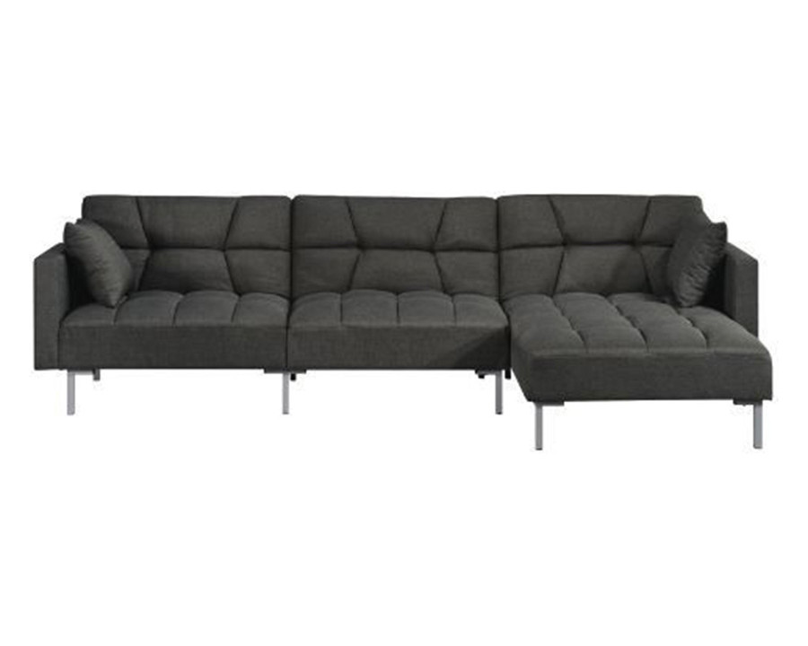 ACME - Duzzy Sectional Sofa in Dark Gray