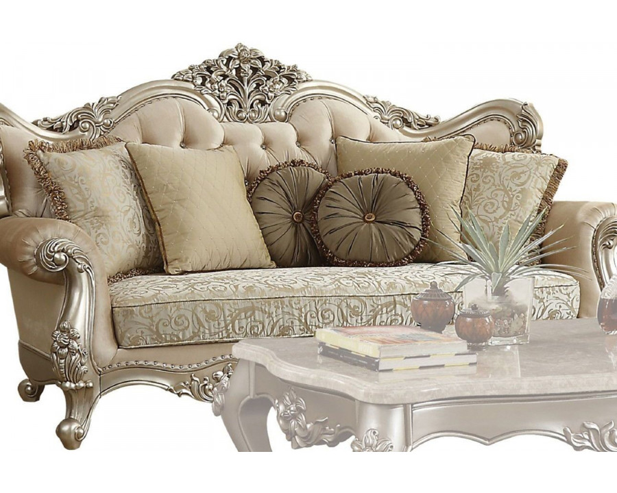 ACME - Bently Sofa with 7 Pillows  (Same LV01579) in Champagne