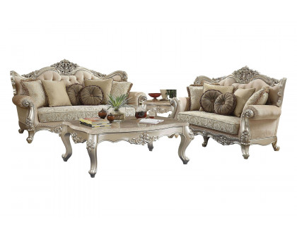 ACME - Bently Loveseat with 5 Pillows  (Same LV01580) in Champagne