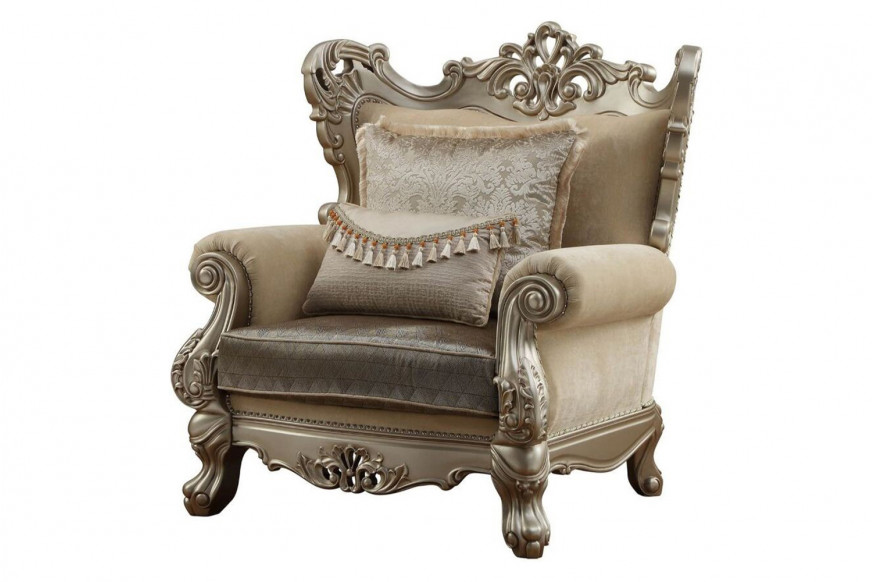 ACME™ Ranita Chair with 2 Pillows - Champagne