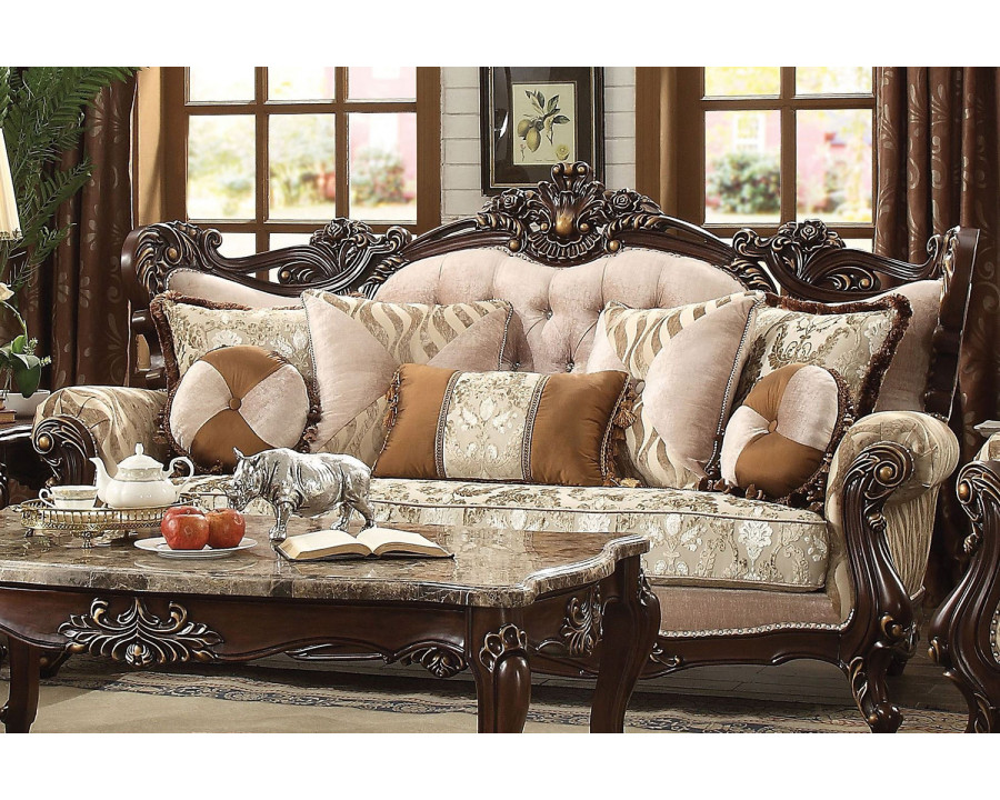 ACME - Shalisa Sofa with 7 Pillows (Same Lv01585) in Walnut