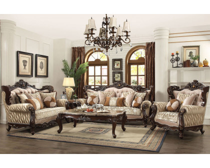 ACME - Shalisa Loveseat with 5 Pillows (Same Lv01586) in Walnut