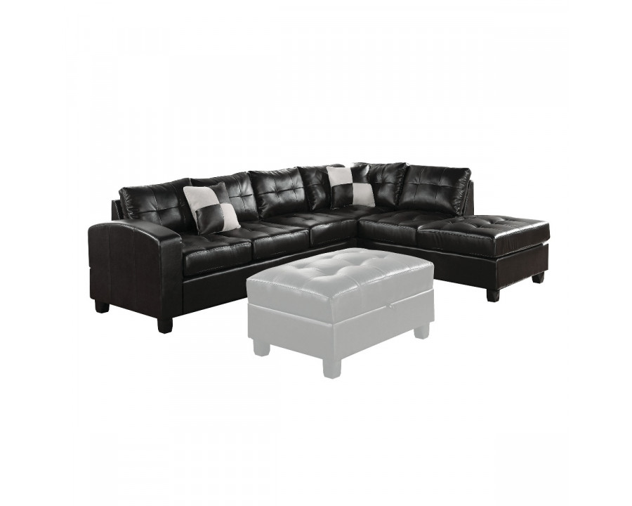 ACME - Kiva Reversible Sectional Sofa with 2 Pillows