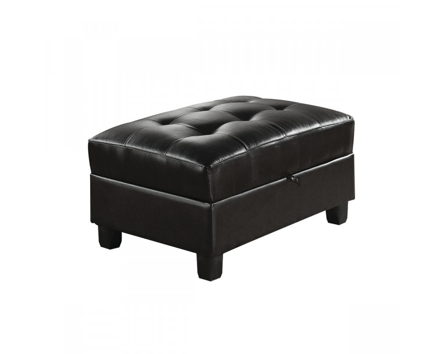 ACME Kiva Ottoman with Storage - Espresso Bonded Match