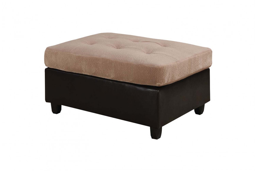 ACME™ Milano Ottoman - Camel Champion/Espresso PU