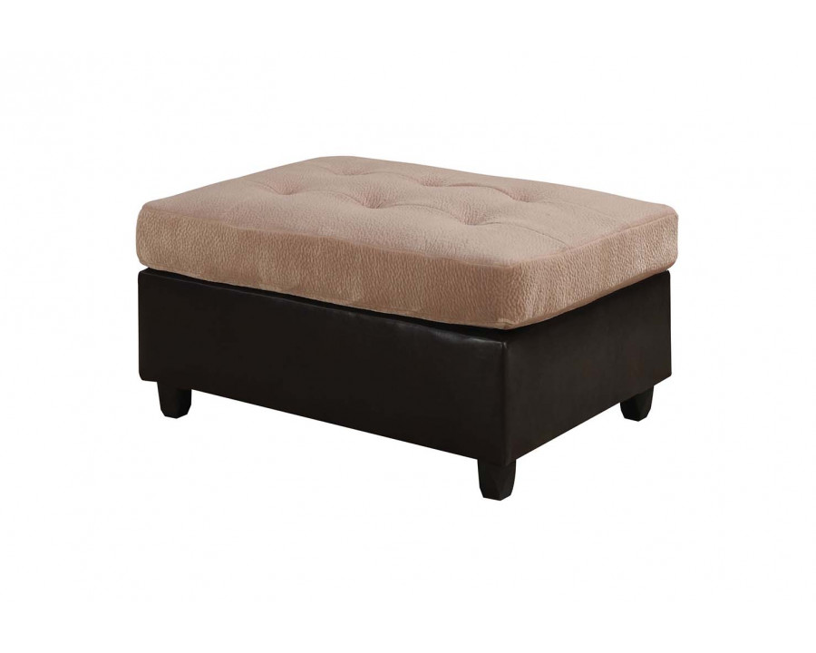 ACME - Milano Ottoman in Camel Champion/Espresso PU