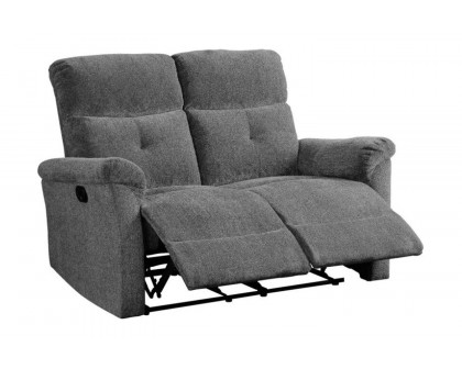 ACME - Treyton Motion Loveseat in Gray Chenille