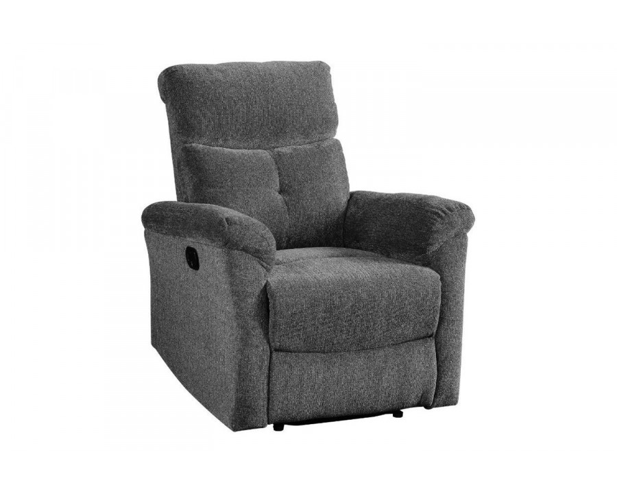 ACME - Treyton Motion Recliner in Gray Chenille