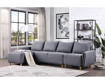 ACME Marcin Sectional Sofa - Gray Fabric