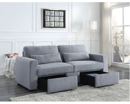 ACME - Rogyne Sofa with Storage in Gray