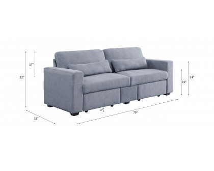 ACME - Rogyne Sofa with Storage in Gray