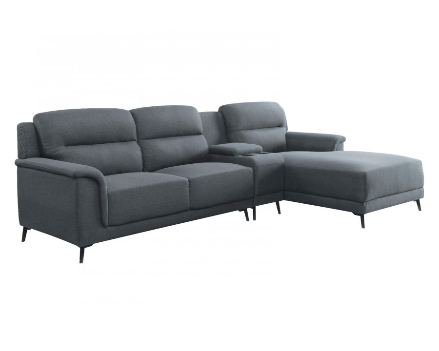 ACME - Walcher Sectional Sofa in Gray