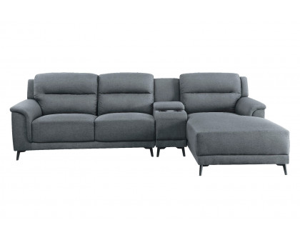 ACME - Walcher Sectional Sofa in Gray