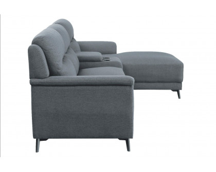 ACME - Walcher Sectional Sofa in Gray