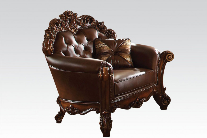 ACME™ Vendome Chair with Pillow - Cherry/Cherry