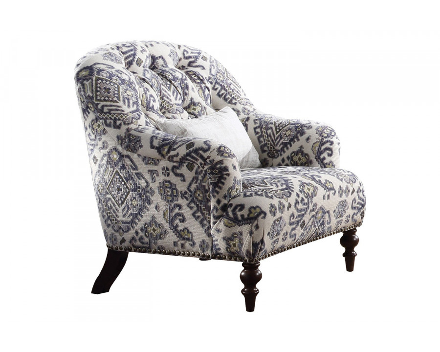 ACME - Saira Chair with Pillow in Pattern