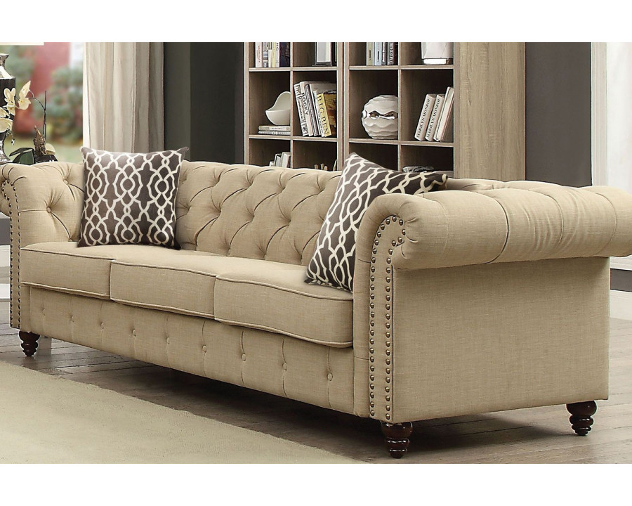 ACME - Aurelia Linen Sofa