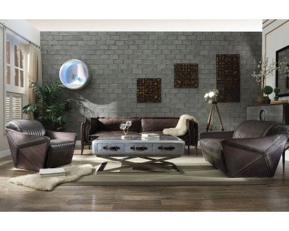 ACME - Porchester Sofa in Distress Chocolate