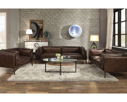 ACME - Porchester Loveseat in Distress Chocolate