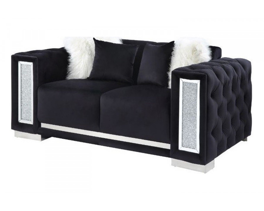 ACME - Trislar Loveseat with 4 Pillows  (Same Lv01398) in Black