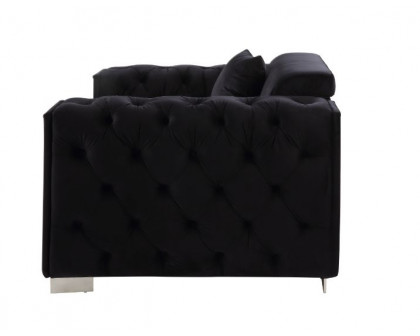 ACME™ Trislar Chair with Pillow (Same Lv01399) - Black Velvet