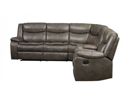 ACME Tavin Motion Sectional Sofa - Taupe Leather