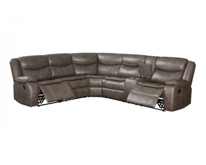 ACME Tavin Motion Sectional Sofa - Taupe Leather