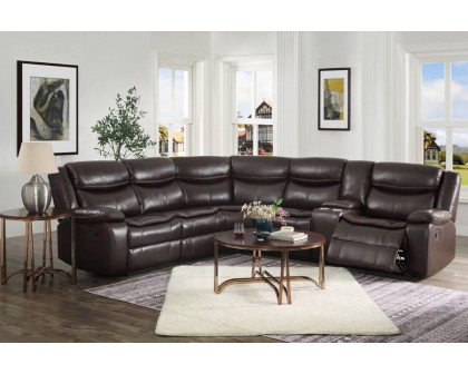 ACME Tavin Motion Sectional Sofa - Espresso Leather