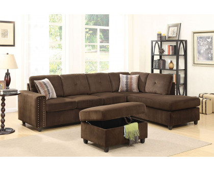 ACME - Belville Velvet Reversible Sectional