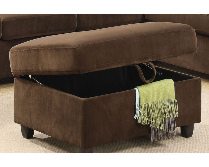 ACME - Belville Velvet Storage Ottoman