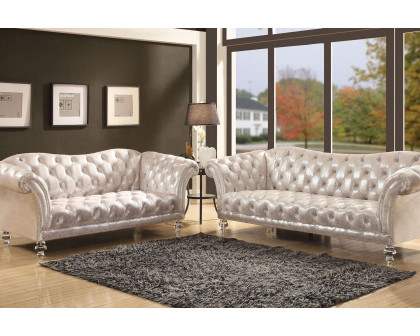 ACME - Dixie Sofa in Metallic Silver