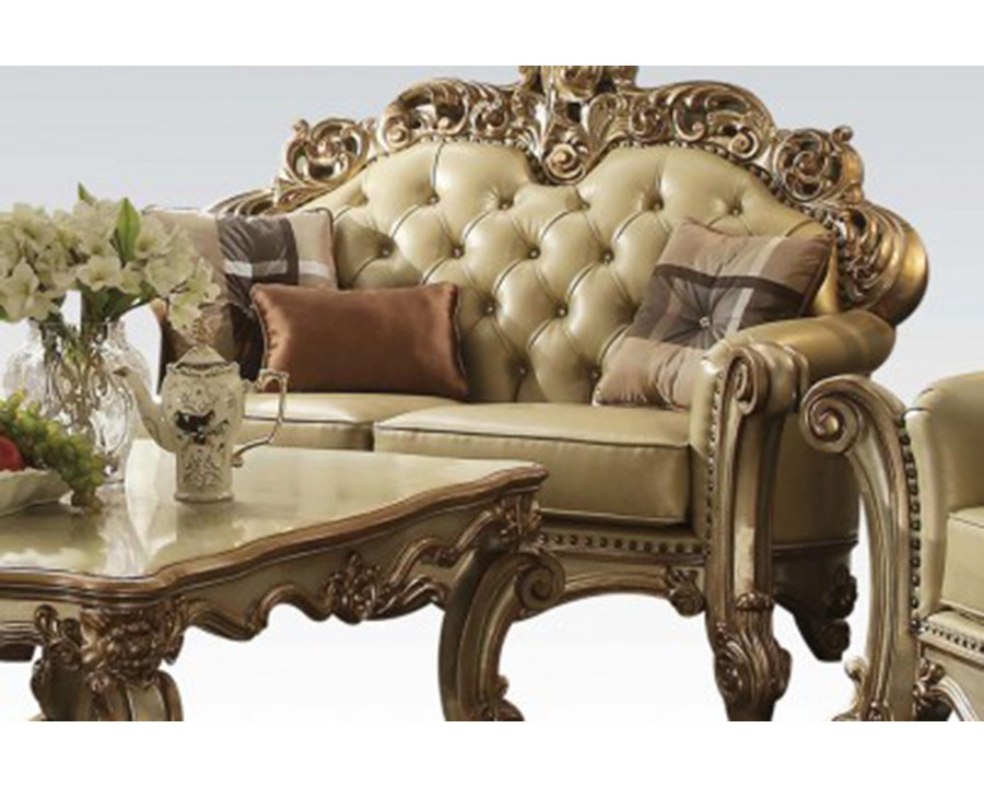 ACME Vendome Loveseat - Gold Patina