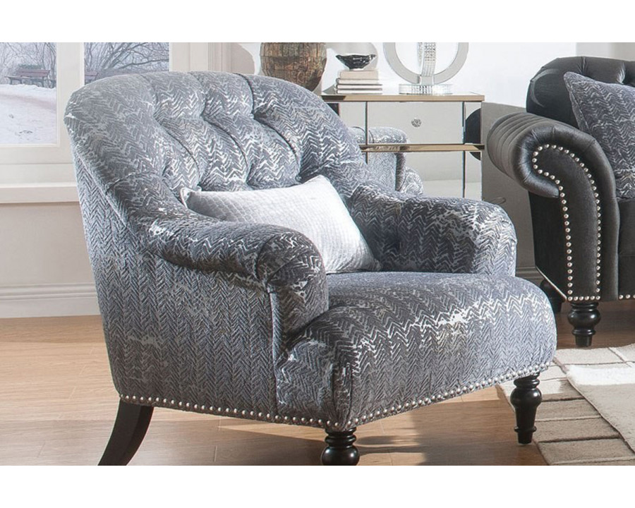 ACME - Gaura Chair with Pillow in Dark Gray