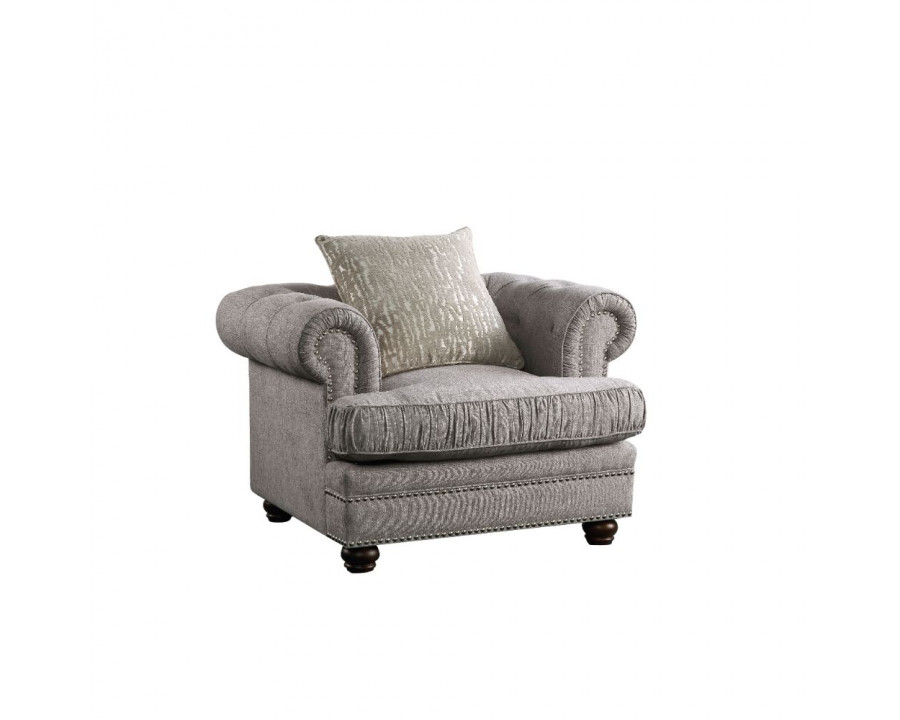 ACME - Gardenia Chair in Gray