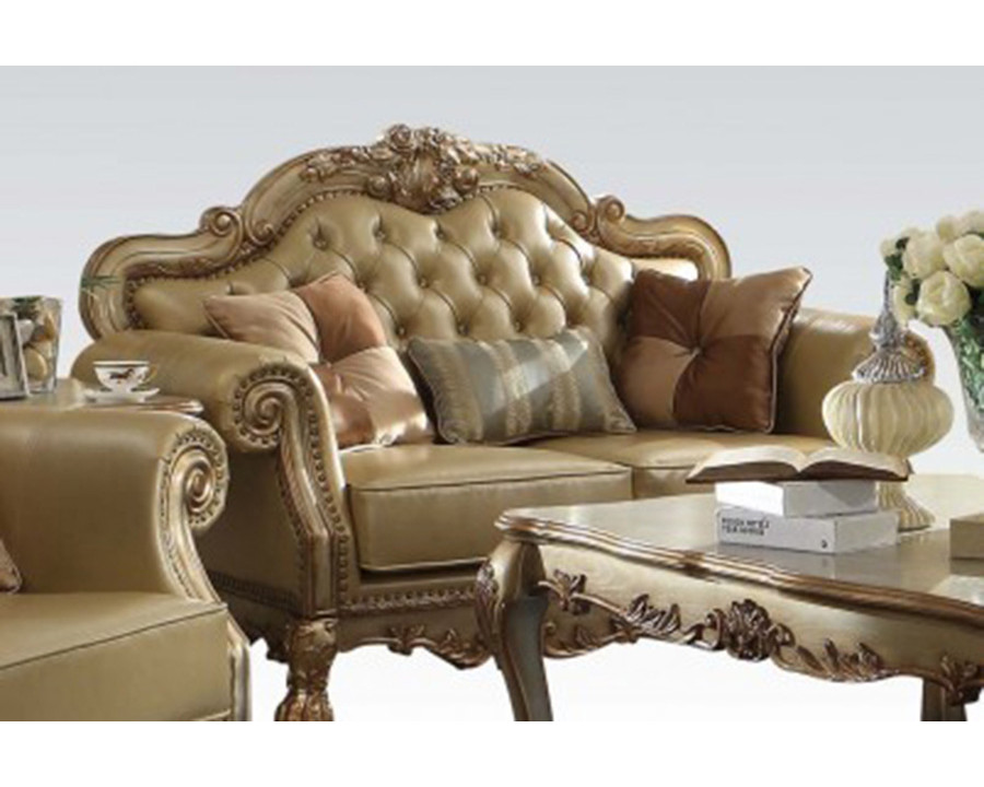 ACME Dresden Loveseat - Gold Patina