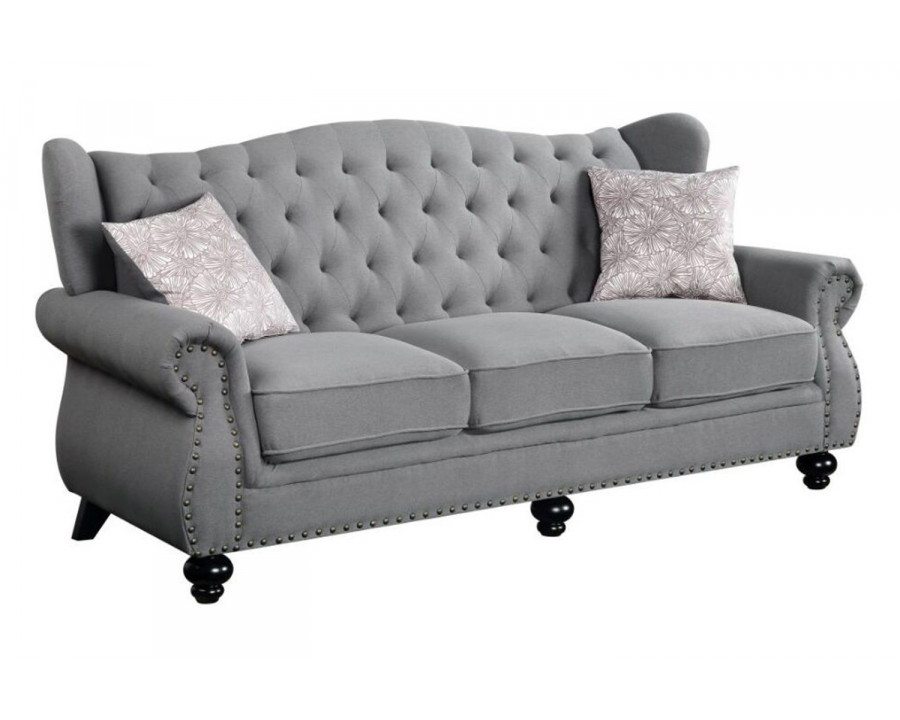 ACME - Hannes Sofa with 2 Pillows in Gray