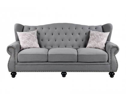 ACME - Hannes Sofa with 2 Pillows in Gray