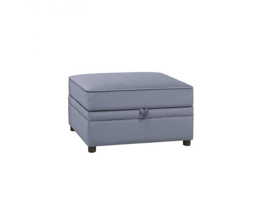 ACME - Bois II Ottoman with Storage in Gray Velvet