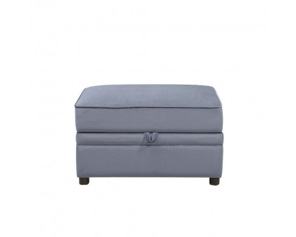 ACME - Bois II Ottoman with Storage in Gray Velvet