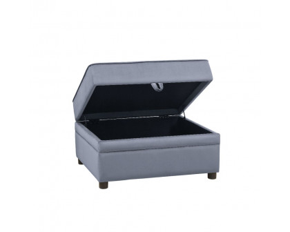 ACME - Bois II Ottoman with Storage in Gray Velvet