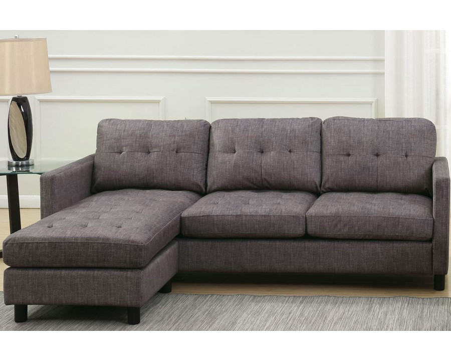 ACME - Ceasar Reversible Sofa & Ottoman in Gray