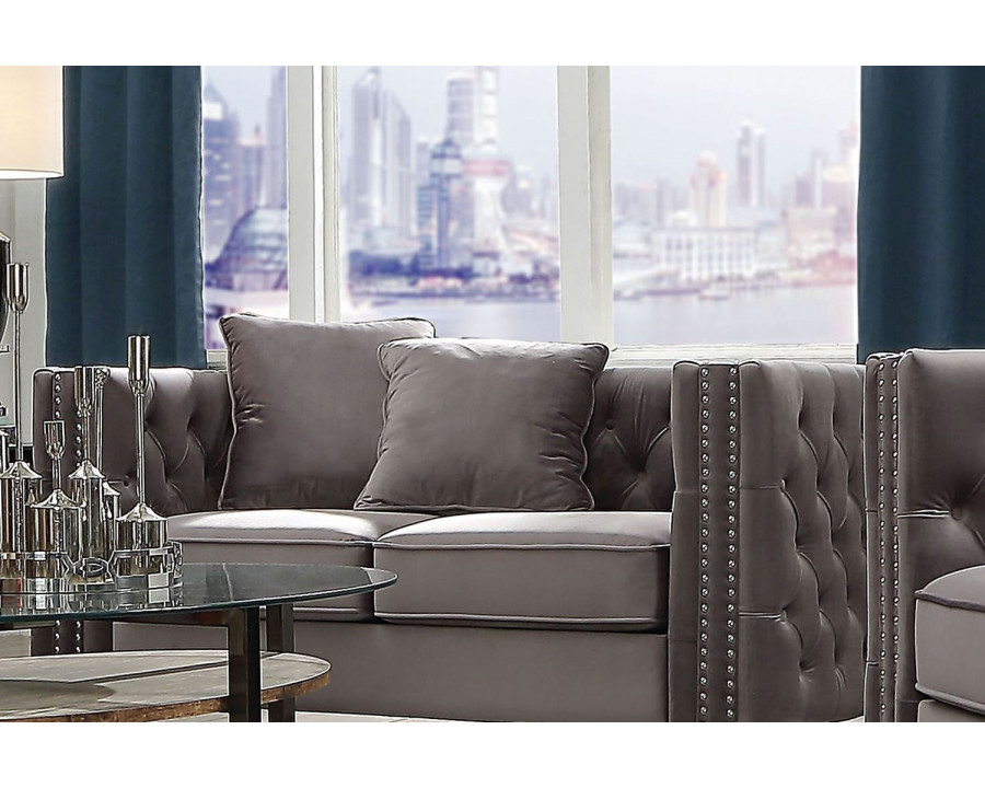 ACME - Gillian II Loveseat in Dark Gray