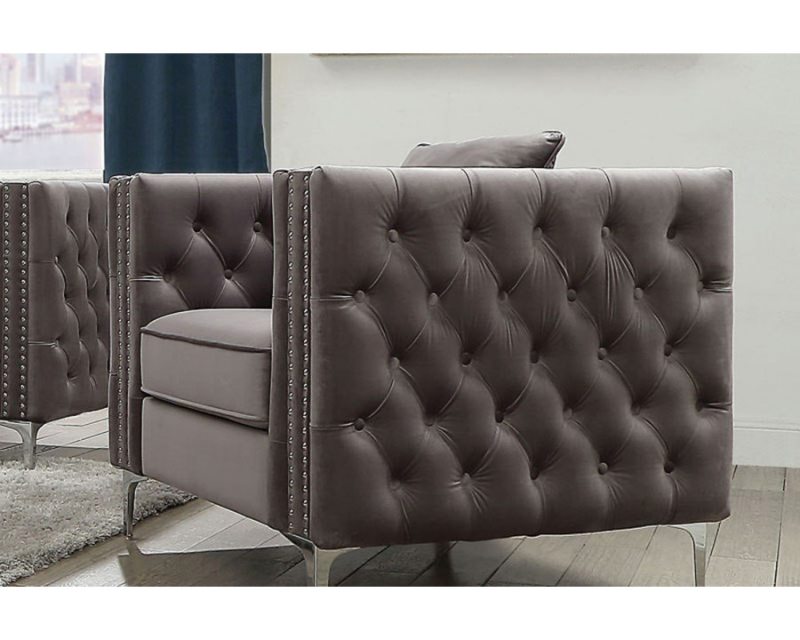 ACME - Gillian II Chair in Dark Gray