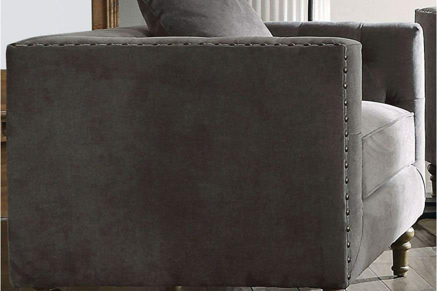 ACME™ Sidonia Chair with Pillow - Gray