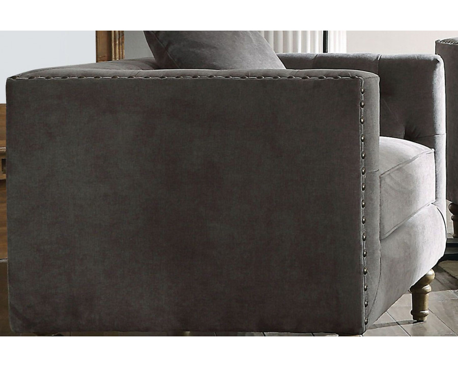 ACME - Sidonia Chair with Pillow in Gray