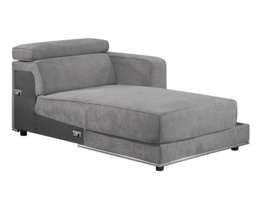 ACME - Alwin Modular with RF Chaise in Dark Gray