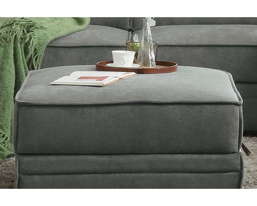 ACME - Bois Ottoman with Storage in Gray