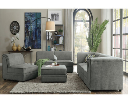 ACME - Bois Ottoman with Storage in Gray