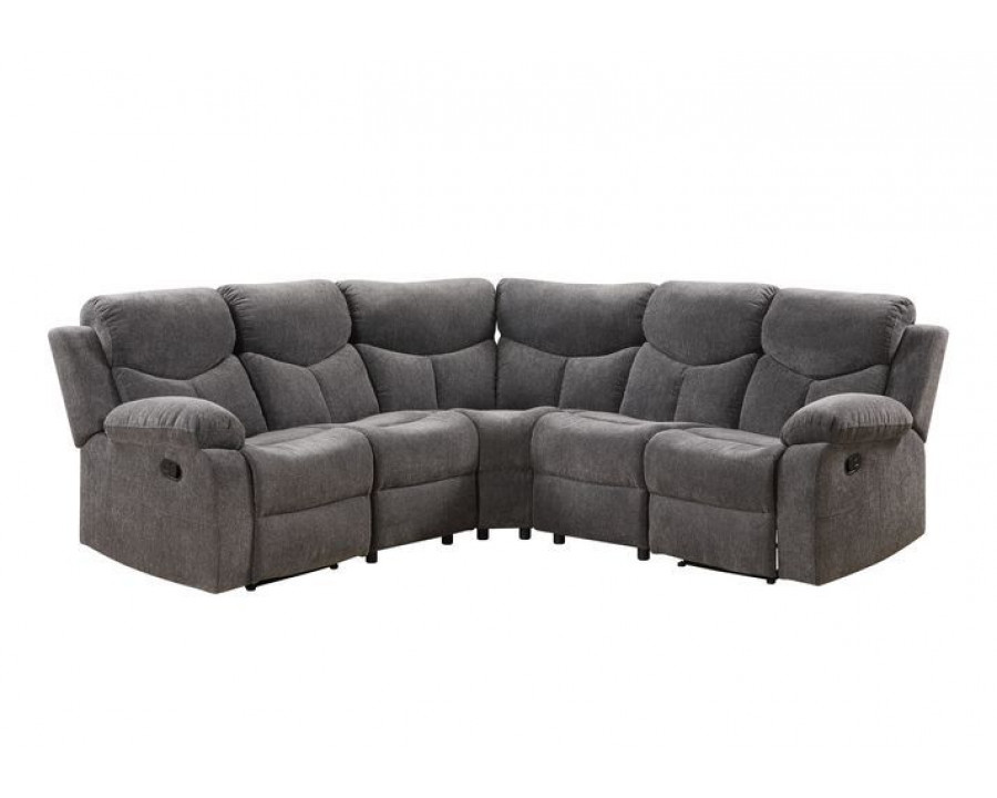 ACME - Kalen Motion Sectional Sofa in Gray Chenille